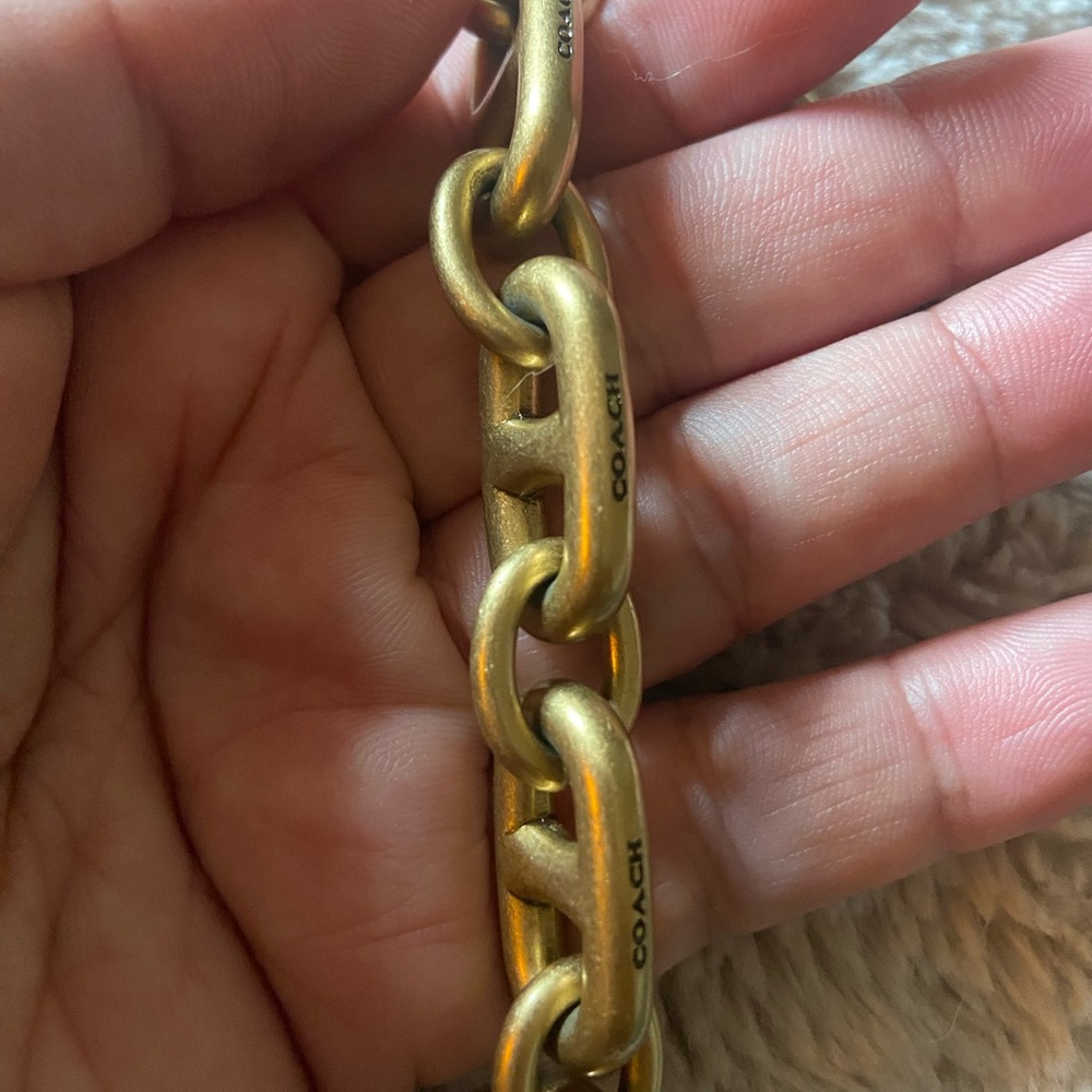 Coach Hunter Green and Brass Shoulder Bag with Chain - Picture 11 of 11
